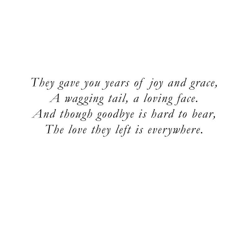 Verse inside Condolence Card